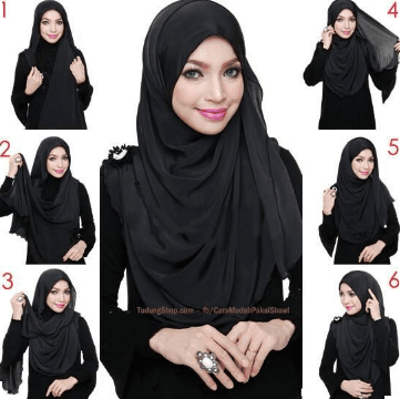 Tutorial Hijab Segi Empat Simple Menutupi Dada